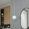 Best Sale Lucande Suspension Bidolo, chrome, verre, Ø 15 cm, IP44