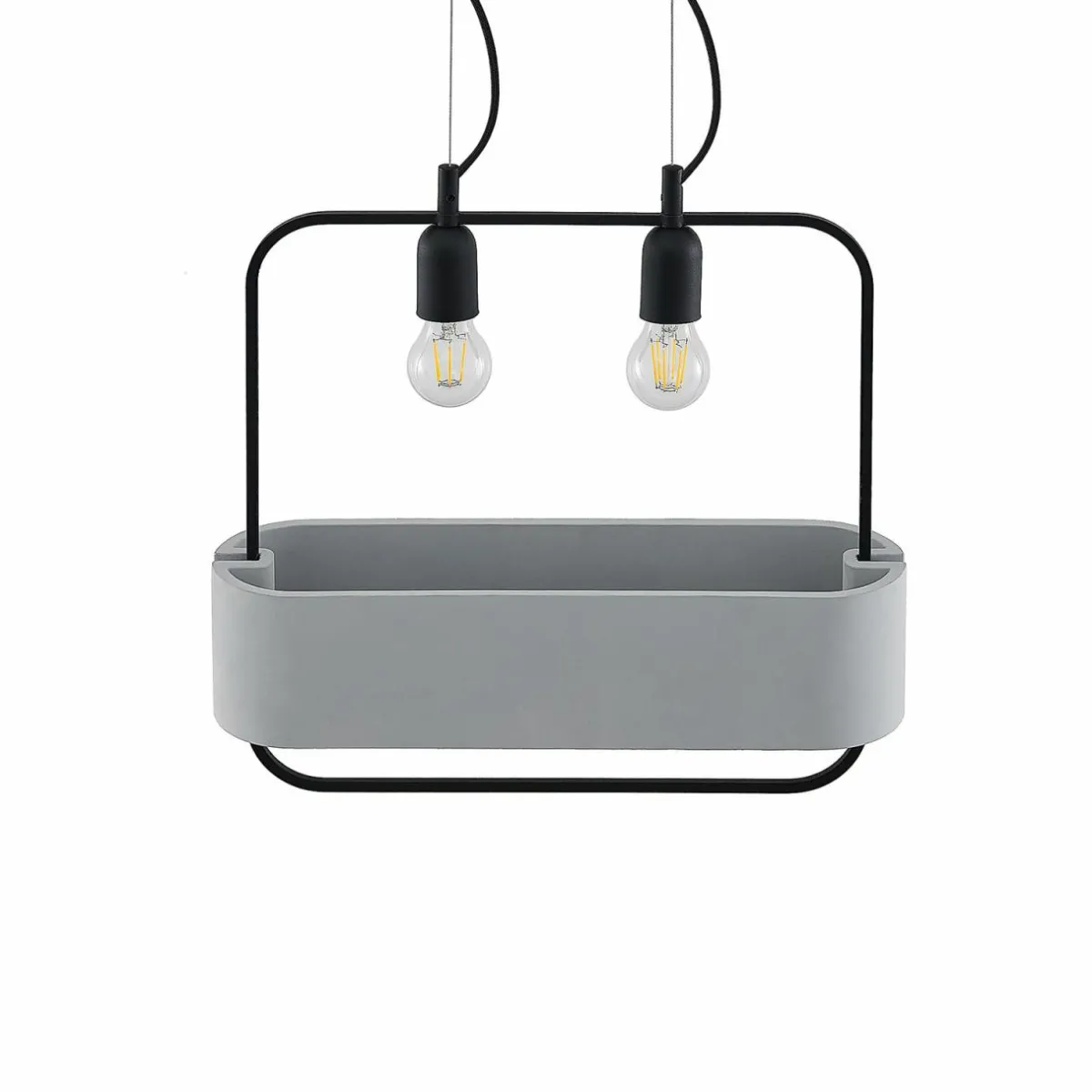 lucande_teona_suspension_bton___lampes_3.webp Best Lucande Teona suspension béton, à 2 lampes