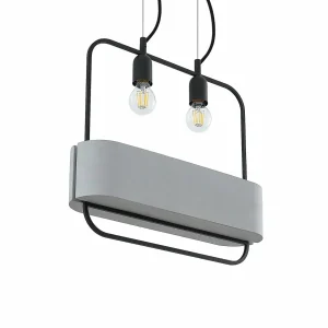 Best Lucande Teona suspension béton, à 2 lampes