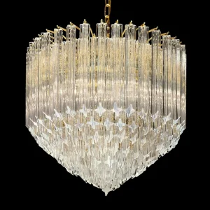 Shop Novaresi Luminaire en cristal Pigna à 24 carats d'or