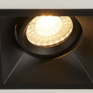 Discount Searchlight Luminaire encastrable Slim Trim Square, noir, 9 x 9 cm, aluminium, GU10
