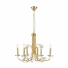 Best ORION Lustre Ariane, doré, Ø 67,5 cm, cristal, 6 lampes
