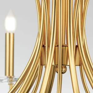 Hot ORION Lustre Ariane, doré, Ø 92 cm, cristal, 10 lampes