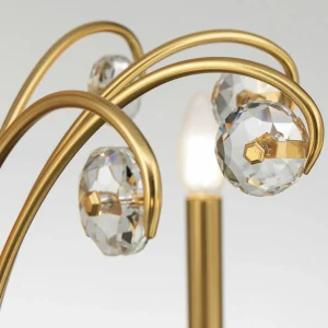 Hot ORION Lustre Ariane, doré, Ø 92 cm, cristal, 10 lampes