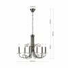 Hot ORION Lustre Ariane, nickel, Ø 67,5 cm, cristal, 6 lampes