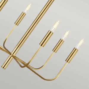 New FEISS Lustre Brianna, à six lampes, laiton bruni
