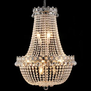 Flash Sale Clayre&Eef Lustre CR55 à 12 lampes, avec pendentif en verre