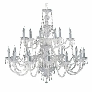 Outlet Searchlight Lustre cristal à 18 lampes HALE