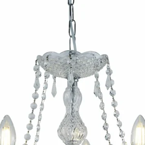Discount Searchlight Lustre cristal à 5 lampes HALE