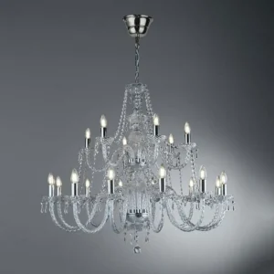 Outlet Searchlight Lustre cristal à 18 lampes HALE