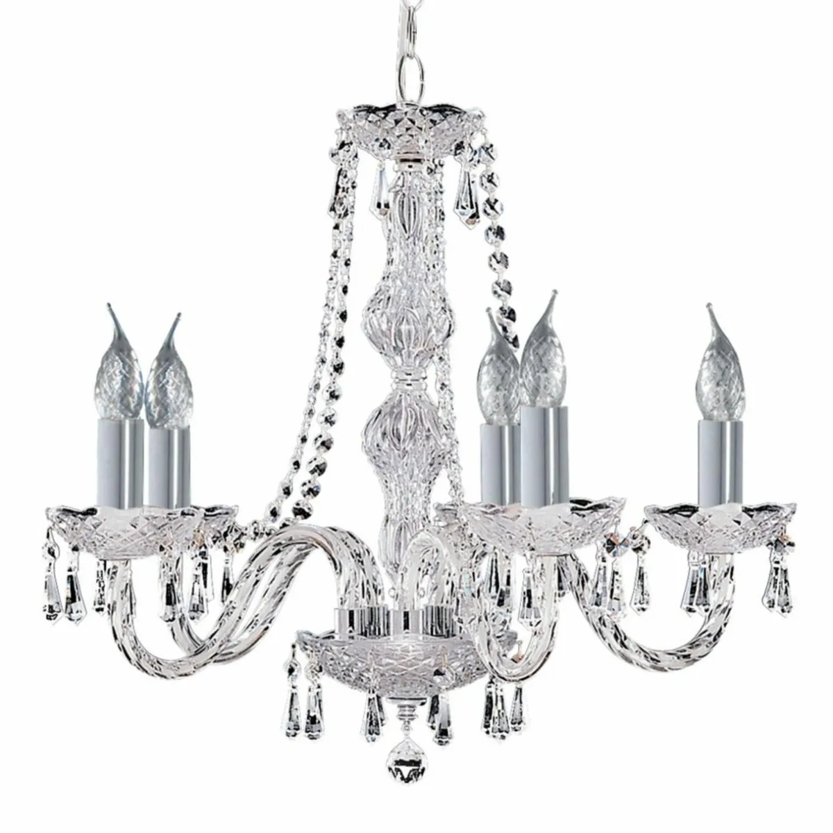 lustre_cristal___lampes_hale_2.webp Discount Searchlight Lustre cristal à 5 lampes HALE