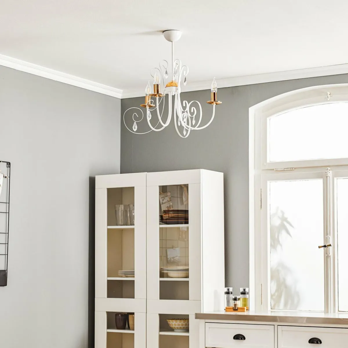 lustre_foreman____lampes_blanccuivr_0.webp Best Sale EMIBIG LIGHTING Lustre Foreman 3 à 3 lampes, blanc-cuivré