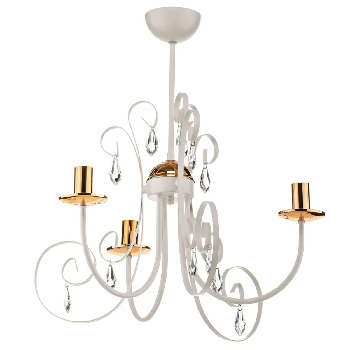lustre_foreman____lampes_blanccuivr_1.webp Best Sale EMIBIG LIGHTING Lustre Foreman 3 à 3 lampes, blanc-cuivré