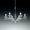 Best Sale Metallux Lustre ICARO à 6 lampes, av. verre cristal, chromé