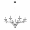 Flash Sale Metallux Lustre ICARO avec verre cristal , 8 lampes, chromé