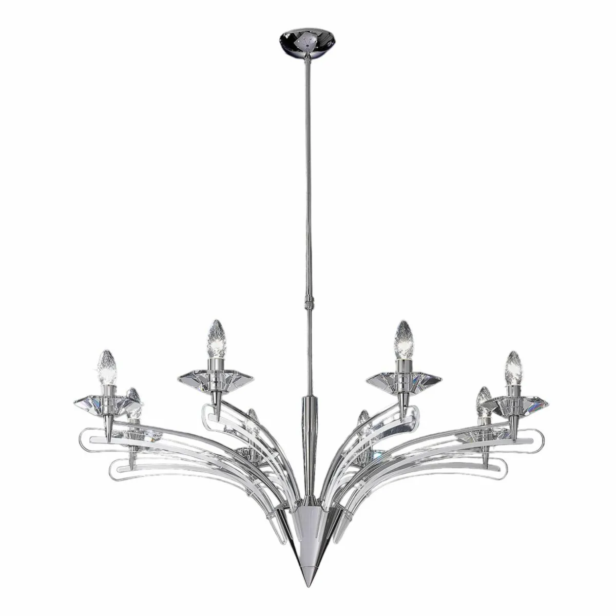 lustre_icaro_avec_verre_cristal___lampes_chrom_0.webp Flash Sale Metallux Lustre ICARO avec verre cristal , 8 lampes, chromé