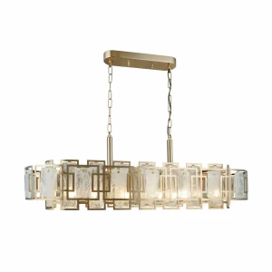 Fashion Lucea Lustre Karmella 100 cm laiton ancien à 12 lampes
