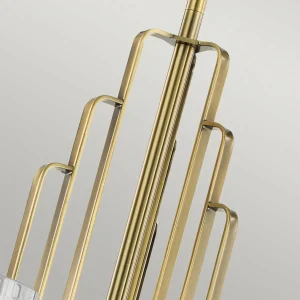 Outlet Quintiesse Lustre Kimrose, à 6 lampes, laiton