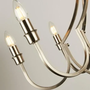 Fashion Searchlight Lustre Lodge, à 8 lampes, argenté