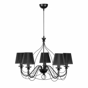 Clearance ONLI Lustre Loris en noir à 5 lampes