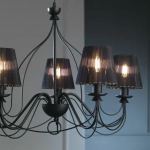 Clearance ONLI Lustre Loris en noir à 5 lampes
