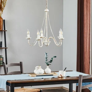 Discount HELAM Lustre Malbo à 5 lampes en blanc