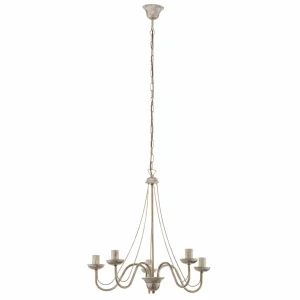 Discount HELAM Lustre Malbo à 5 lampes en blanc