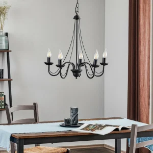 Store HELAM Lustre Malbo à 5 lampes en noir