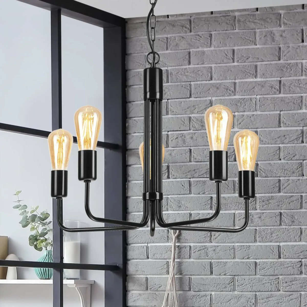 lustre_malou__cinq_lampes_noir_0.webp New Lamkur Lustre Malou, à cinq lampes, noir