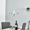 Cheap Searchlight Lustre Marie Therese, chromé, à 5 lampes
