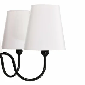 Best Sale Lamkur Lustre Mary avec cinq abat-jour, noir/blanc