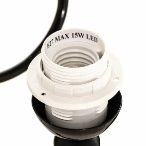 Best Sale Lamkur Lustre Mary avec cinq abat-jour, noir/blanc