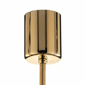 Cheap Argon Lustre Polo, 3 lampes, noir/laiton foncé