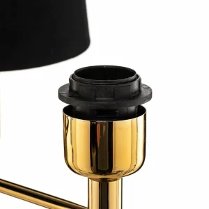 Cheap Argon Lustre Polo, 3 lampes, noir/laiton foncé