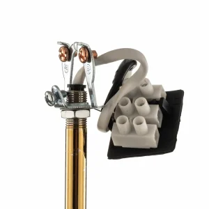 Cheap Argon Lustre Polo, 3 lampes, noir/laiton foncé