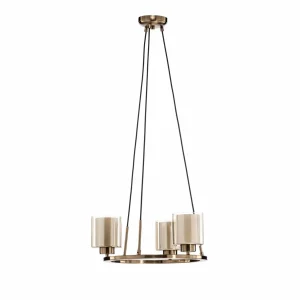 Fashion Lucea Lustre Ressa, Ø 44 cm, laiton ancien, à 3 lampes