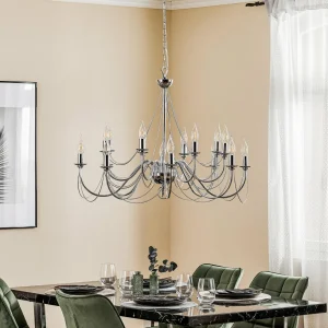 Cheap Domiluce Lustre Retro, à 16 lampes, chromé