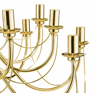 Fashion Domiluce Lustre Retro, à 16 lampes, doré