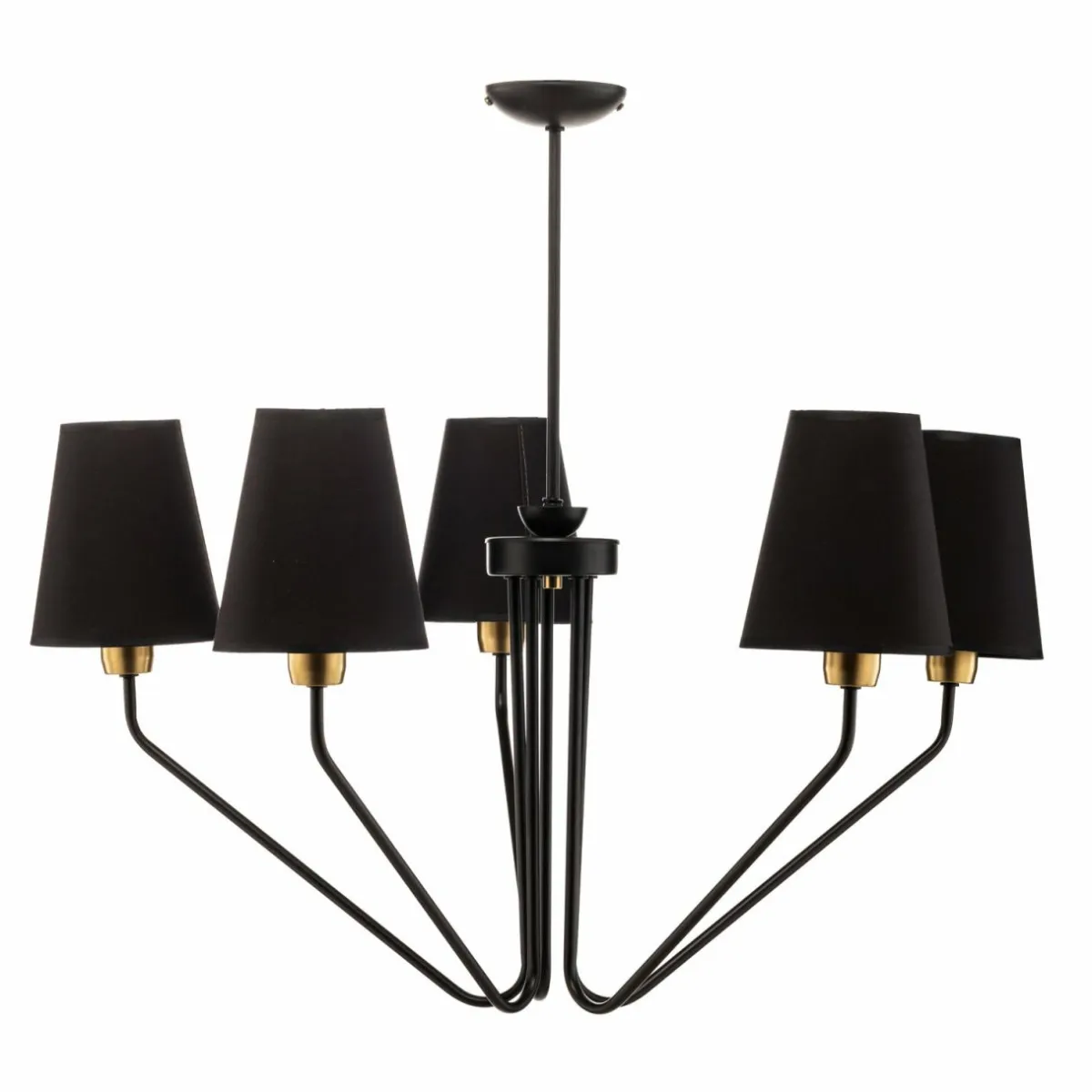 lustre_victoria_abatjour_tissu_noirdor_2.webp Online Eko-Light Lustre Victoria abat-jour tissu, noir/doré
