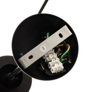Online Eko-Light Lustre Victoria abat-jour tissu, noir/doré