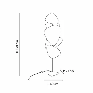 Best MARKET SET Lampe sur pied Screen, papier, blanc, hauteur 179 cm