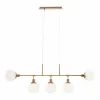 Hot Maytoni Erich suspension à 5 lampes laiton/blanche