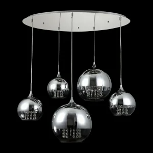 Best Maytoni Fermi suspension 5 lampes pendant cristal
