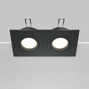 Fashion Maytoni luminaire encastrable Atom, noir, à 2 lampes 17,5 x 9,2 cm