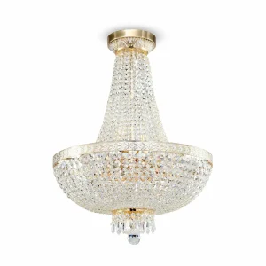 Cheap Maytoni lustre Bella, doré, cristal, Ø 50 cm