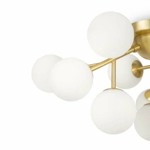 Online Maytoni plafonnier Dallas, à 12 lampes, doré/blanc