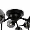 Online Maytoni Plafonnier Dallas, noir/gris fumée 12 lampes verre