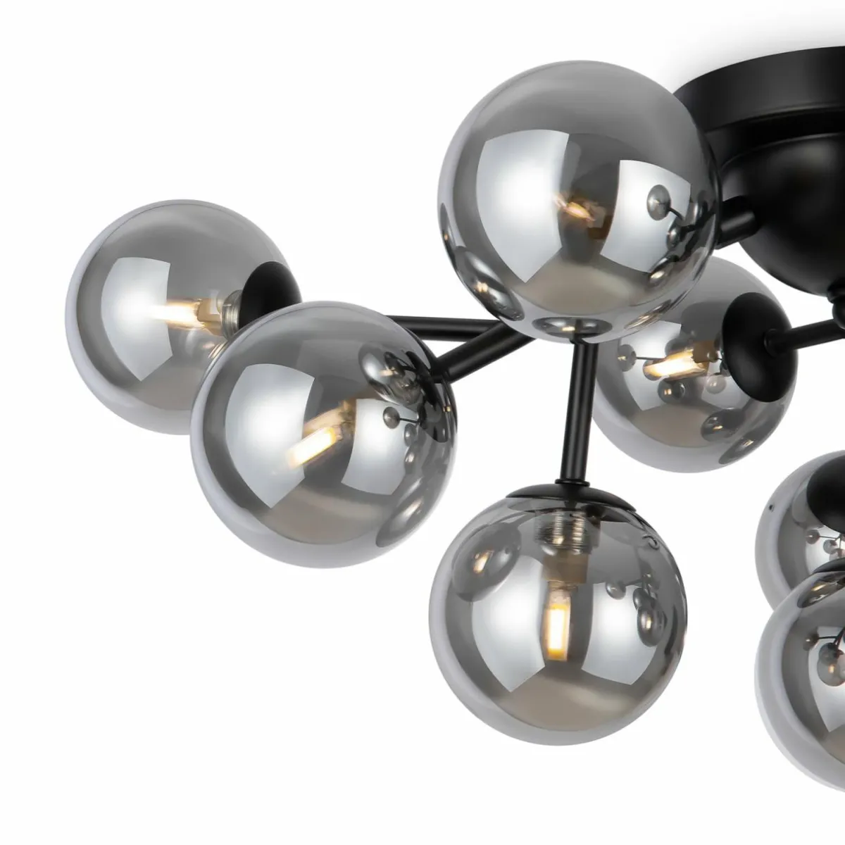 maytoni_plafonnier_dallas_noirgris_fume__lampes_verre_1.webp Online Maytoni Plafonnier Dallas, noir/gris fumée 12 lampes verre