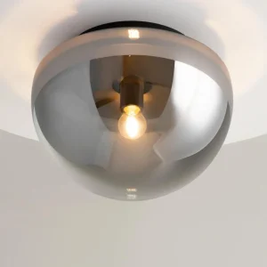Best Maytoni plafonnier Glassy, gris fumé, Ø 31,5 cm, verre