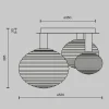 Clearance Maytoni plafonnier Reels, 3 lampes, doré / blanc, verre